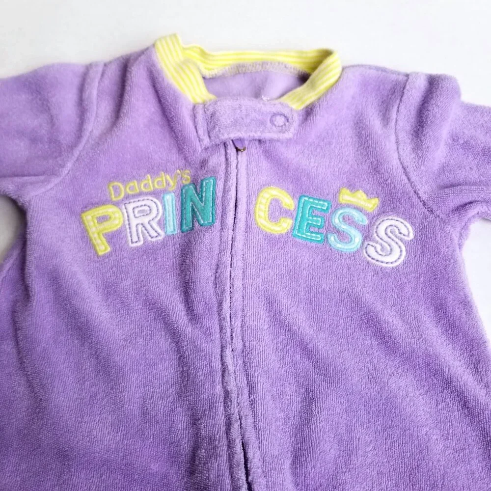 Baby Girl 4pc Bundle Carter's Gerber Sleepers Pants NB 0-3M Daddys Princess